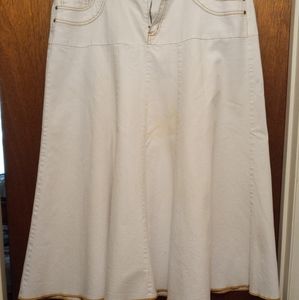 White Jean skirt